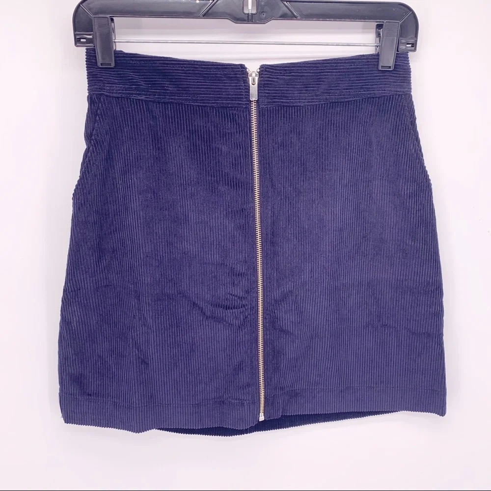 Gap Zip Cord Mini Navy Uniform Mini Skirt Size 6